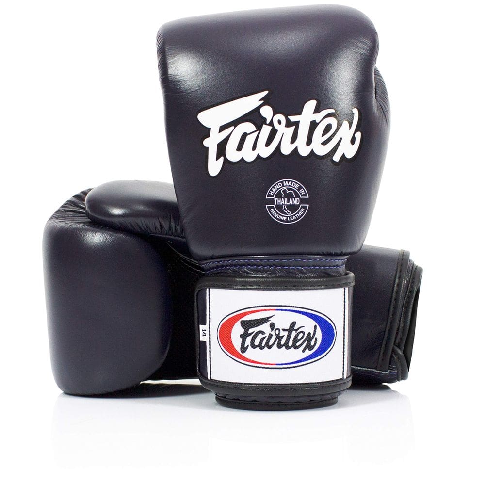 Luvas de boxe Fairtex BGV1BR Muay Thai respiráveis 14 onças azuis