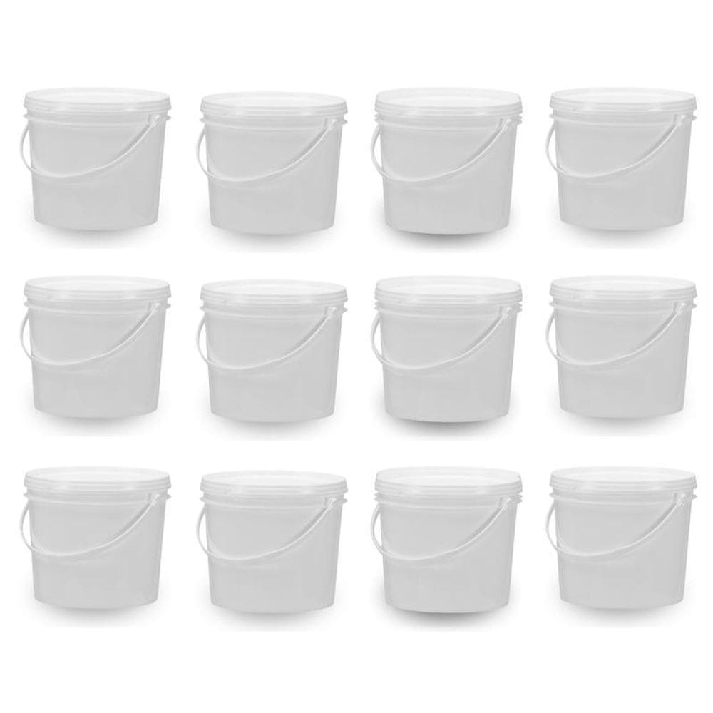 Balde Para Bolo Redondo 1.8 Litros Branco 12 Pçs