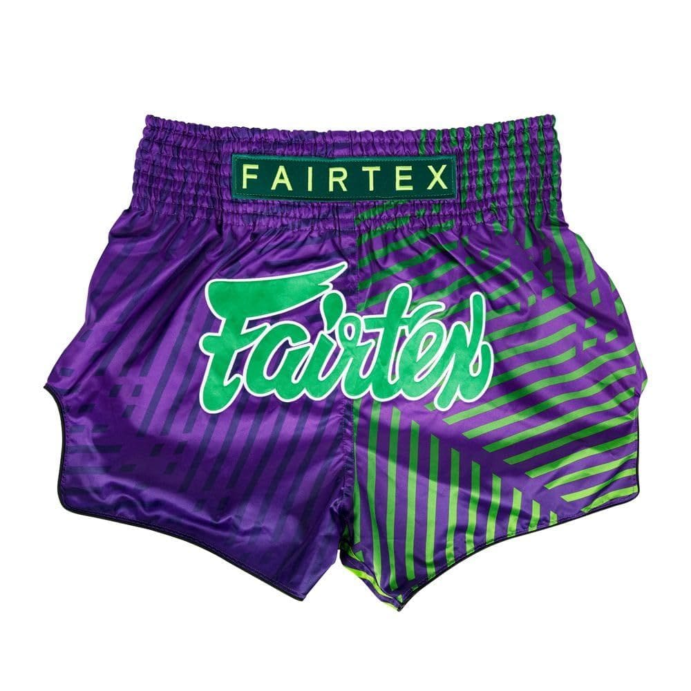 Calções de boxe de Muay Thai Fairtex Slim Cut Racer Purple