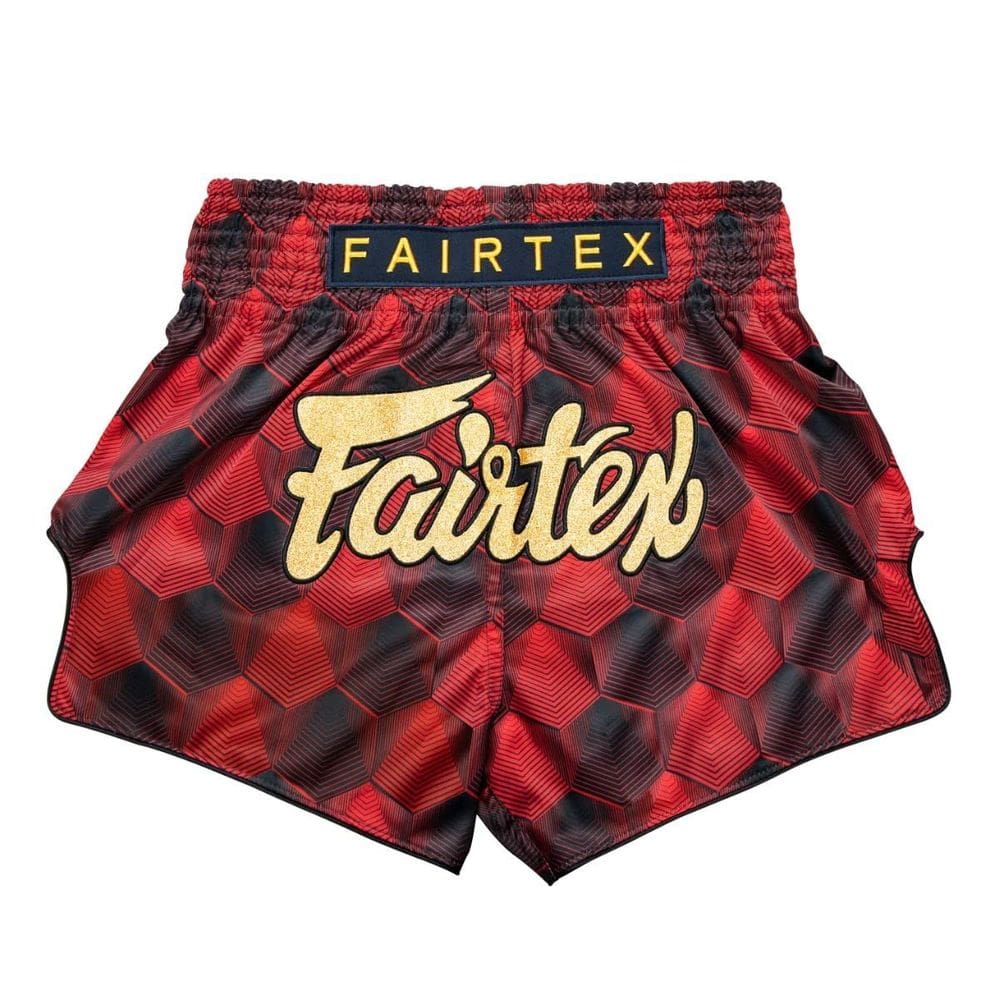 Calções de boxe de Muay Thai Fairtex BS1919 Stealth Red Small