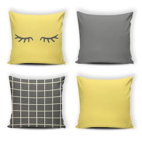 Kit 4 Capas De Almofada Modern Print 42 Cm X 42 Cm - 062