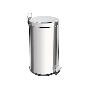 Lixeira Tramontina Brasil Com Pedal 20l Redonda Inox 94538120