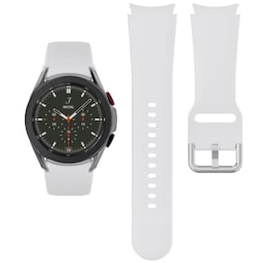 Pulseira de silicone para Samsung Galaxy Watch 4/5 Classic - branca