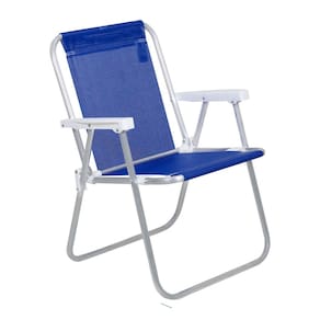 Cadeira de Praia Alta Alumínio Lazy Sannet Azul Marinho - 23518 Belfix
