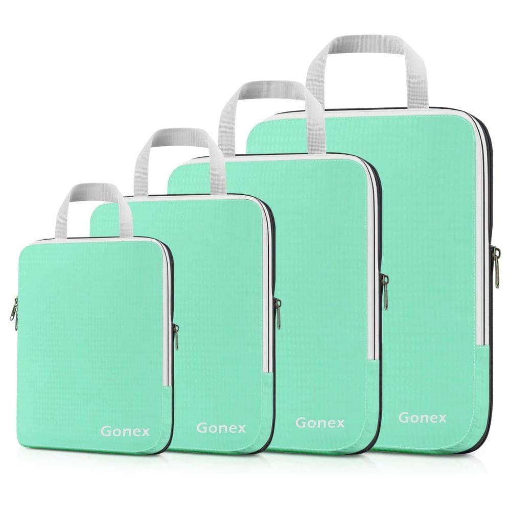 Cubos de embalagem de compressão Gonex, 4 peças, bolsas de viagem, verde menta