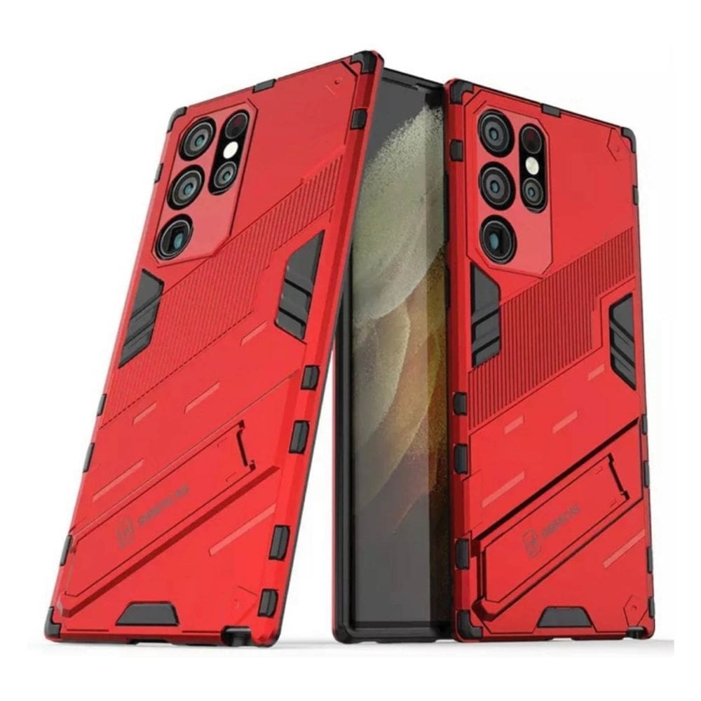Capa robusta para Samsung S21 Ultra Anti-Knock Metallic Red