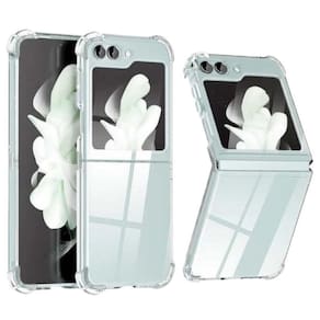 Capa para Samsung Z Flip 5 em silicone reforçado transparente