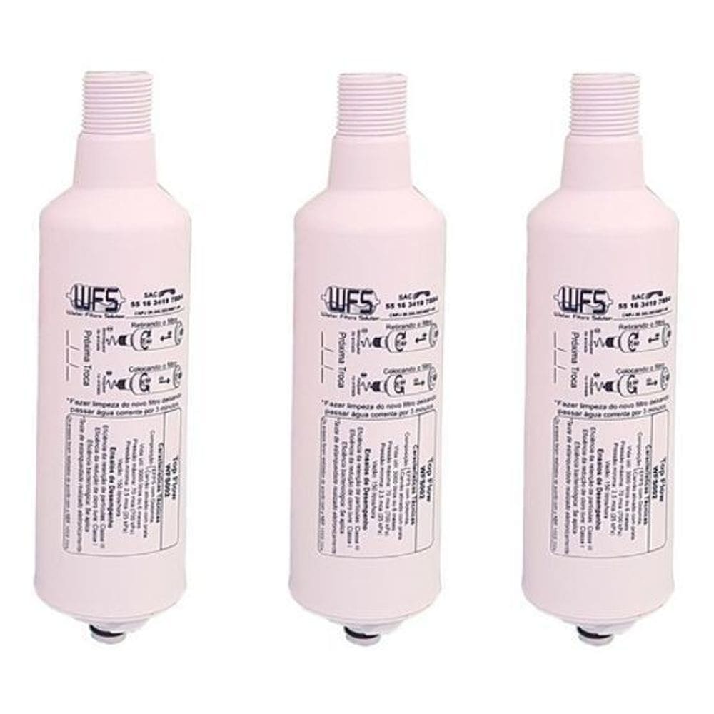 Kit 3 Filtro Refil Compatível Purificador De Água Colormaq