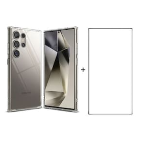 Capa de telefone Samsung Galaxy S24 Ultra com filme de vidro Transparen