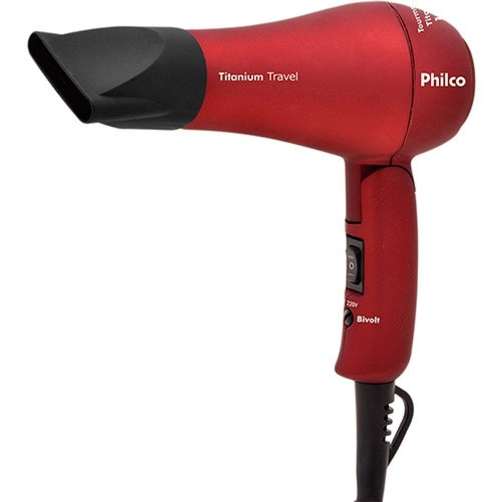 Secador De Cabelos Philco 750W Red Hair Bivolt