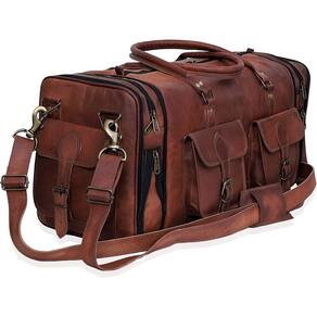 Mochila Cuero Cureo Weekender Leather 30L Vintage Brown