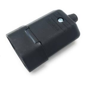Plug Tomada Margirius Femea 2 Pinos 10A Preto Prensa Cabo