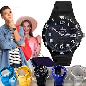 Relógio de Pulso Champion Troca Pulseira Feminino Masculino Analógico Esportivo CP30119X - B