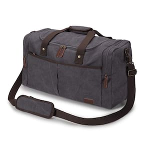 Mochila S-ZONE 65L expansível de lona cinza de viagem