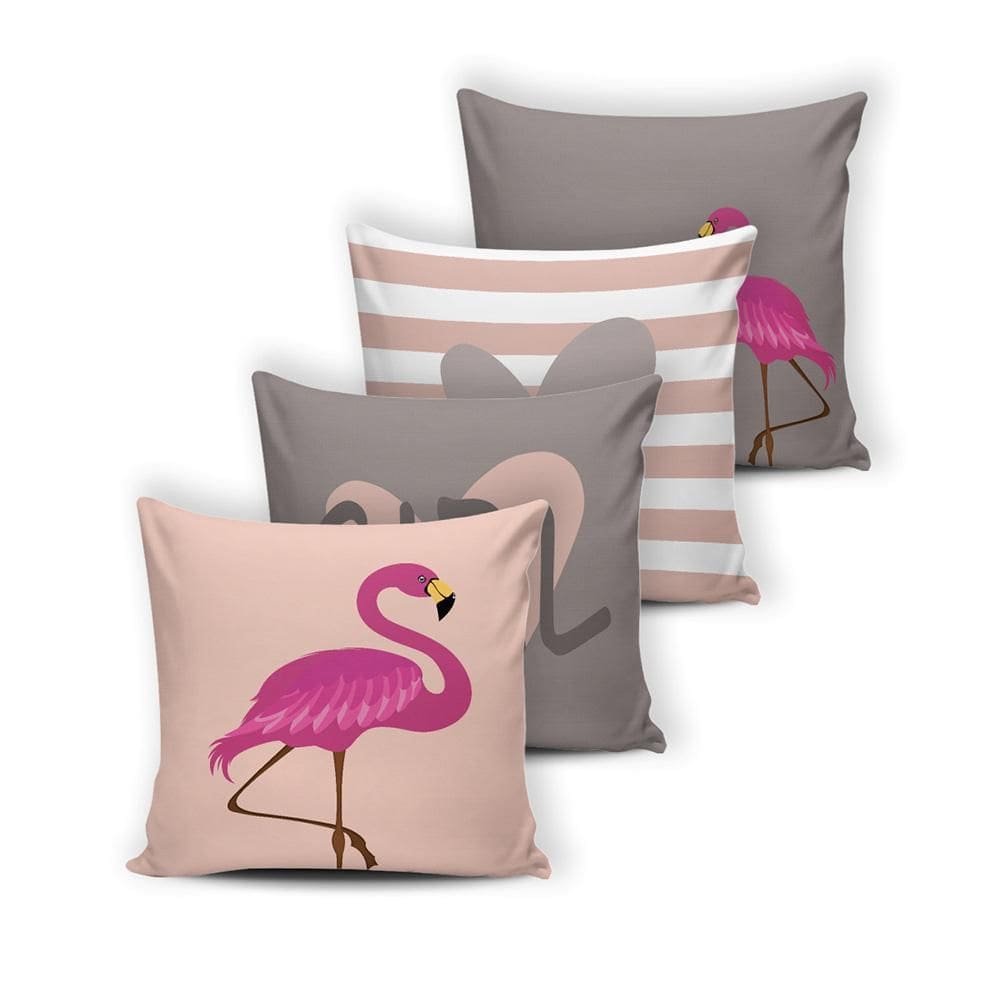 Kit 4 Capas De Almofada Modern Print 42 Cm X 42 Cm - 004