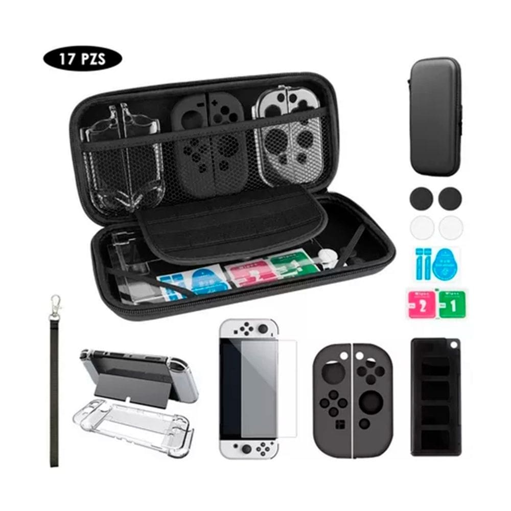 Kit de capa protetora Nintendo Switch Oled 17 em 1 com acesso.