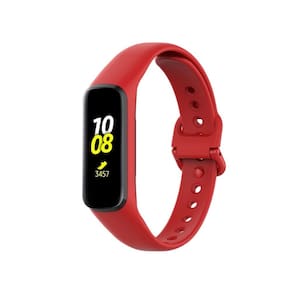 Pulseira de silicone para Samsung Galaxy Fit 2 R220 vermelha