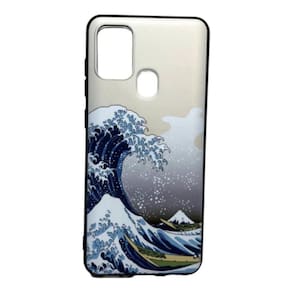 Capa Samsung A21s Japanese Art Silicone com design anti-queda