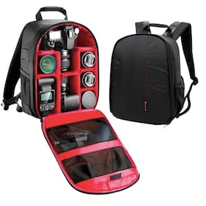 Foto de mochila para câmera com compartimento de acessórios