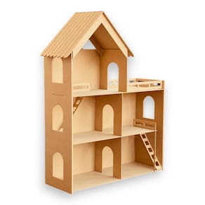 Casa de bonecas Barbie House para bonecas grandes de 100 cm de altura, madeira e MDF