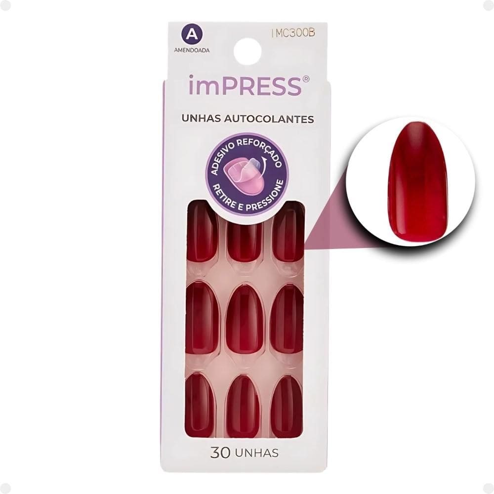 Unhas Autocolantes Amendoada Kiss Ny imPress Warm Witches Imc300b