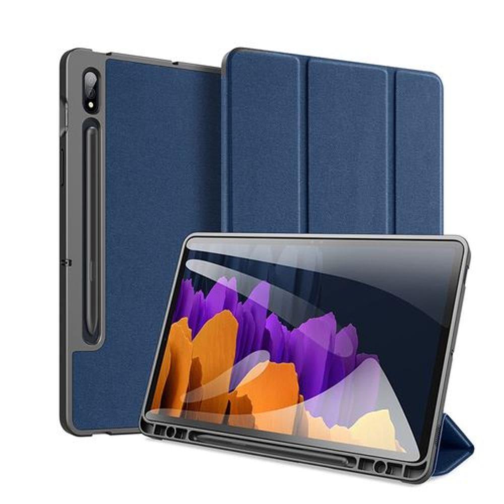Samsung Galaxy Tab S7 Plus 12.4 Capa em pele - Azul Um tamanho