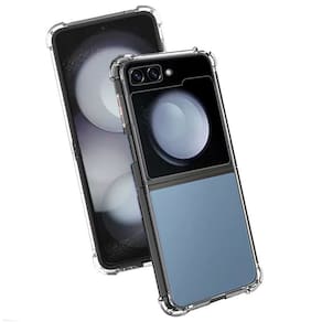 Capa Samsung Z Flip5 5G à prova de choque em TPU transparente