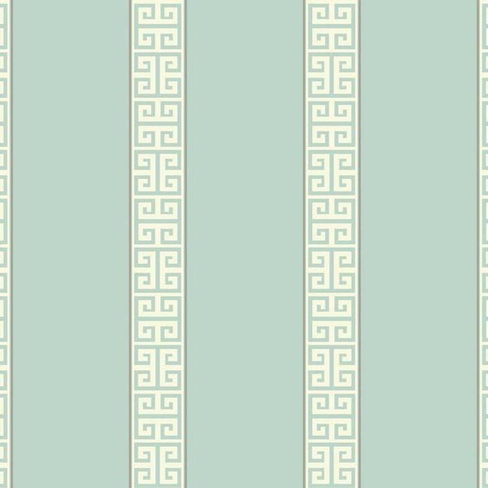 Papel De Parede Waverly Stripes Greek Key Stripe Azul Sv2685 Waverly Stripes Sv2685