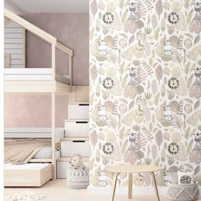 Papel De Parede Happy Infantil Branco 14838