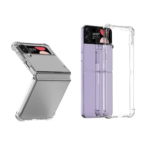 Capa Galaxy Z Flip 4/3 5G transparente em TPU transparente anti-choque