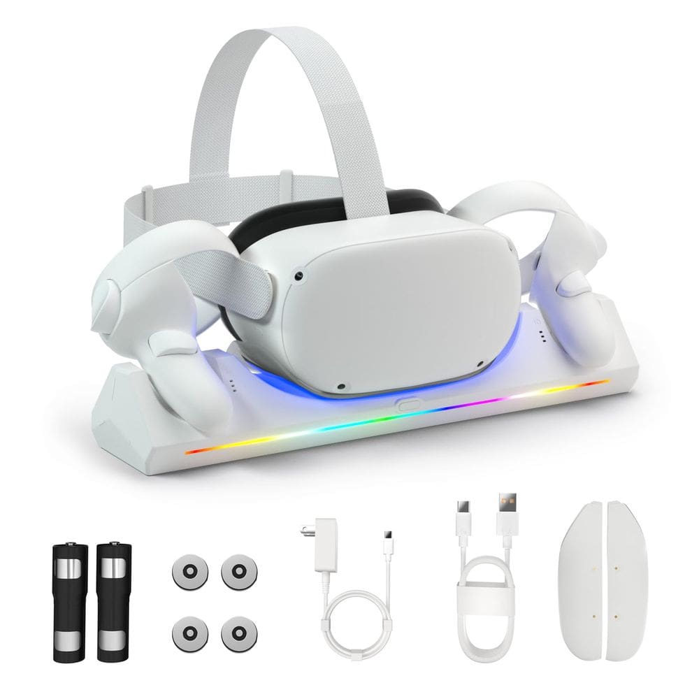 Base de carregamento Bioherm para Oculus Quest 2 com 2 baterias 2100mAh