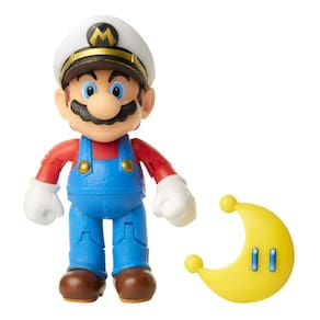 Boneco de ação Nintendo Super Mario Captain Mario 10cm com Power Moon