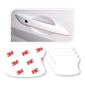 Protetor de copos com maçaneta de porta de carro QLim, 5 peças, transparente, ajuste universal