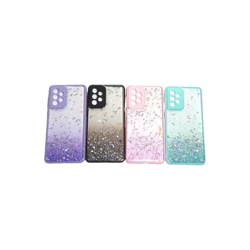 Capa Samsung A73 Lilac Glitter com proteção de câmera