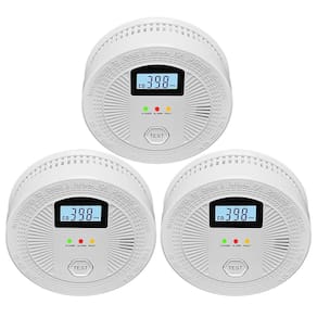 Detector de alarme de fumaça e monóxido de carbono JNHCD com display