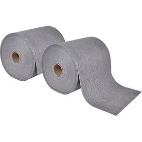 Almofadas absorventes de óleo Aain Heavy Duty, pacote com 2, 150 mL x 15 cm, cinza