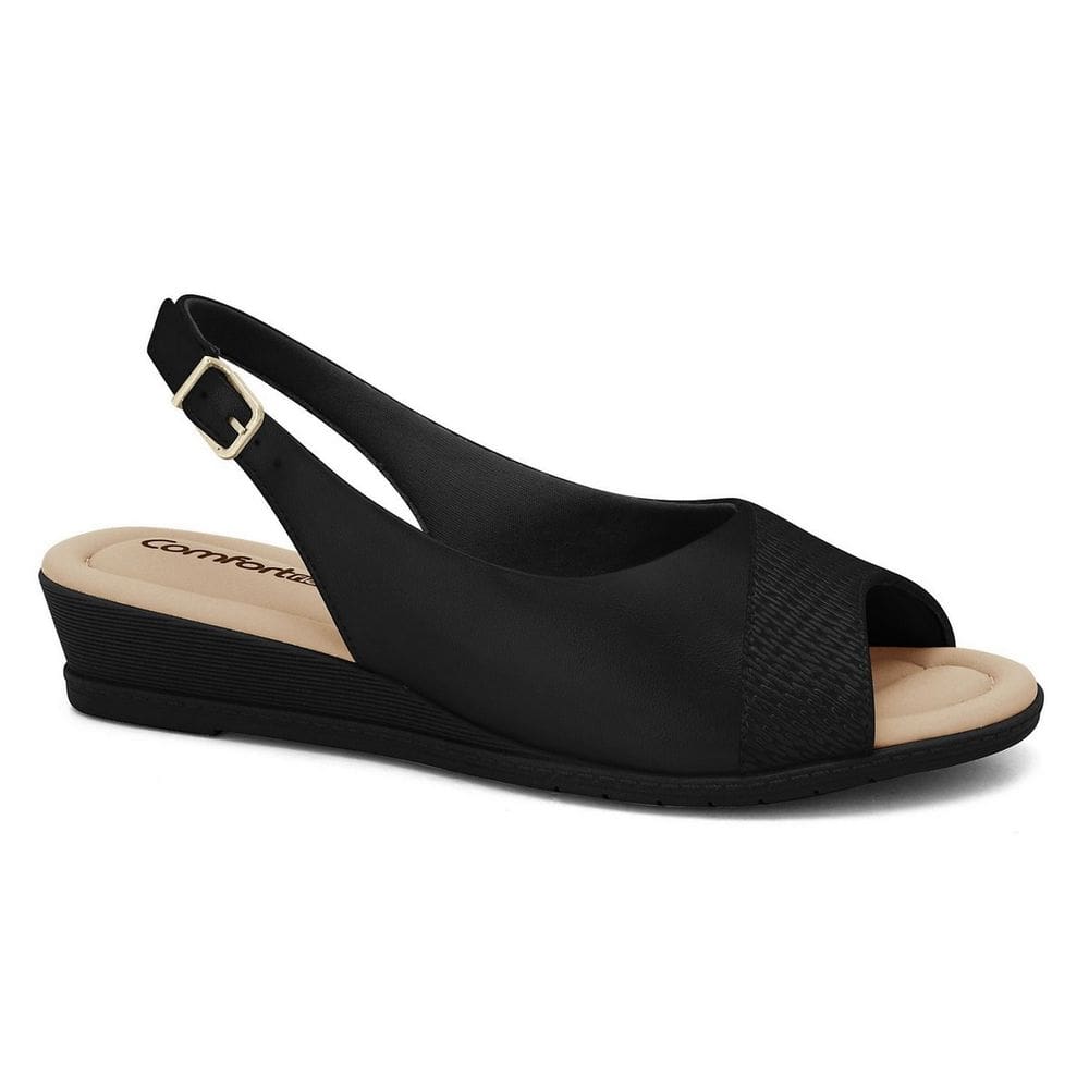 Sandália Feminina Comfortflex Ultraconforto  Anabela 2474403