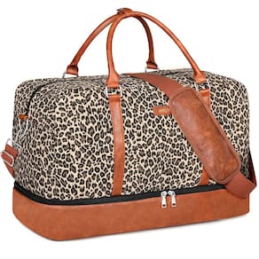 Bolsa Weekender IBFUN 21L para mulheres com compartimento para sapatos Oxford
