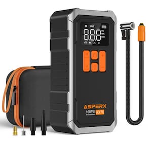Compressor de ar portátil com inflador de pneus AsperX 160PSI 10000mAh