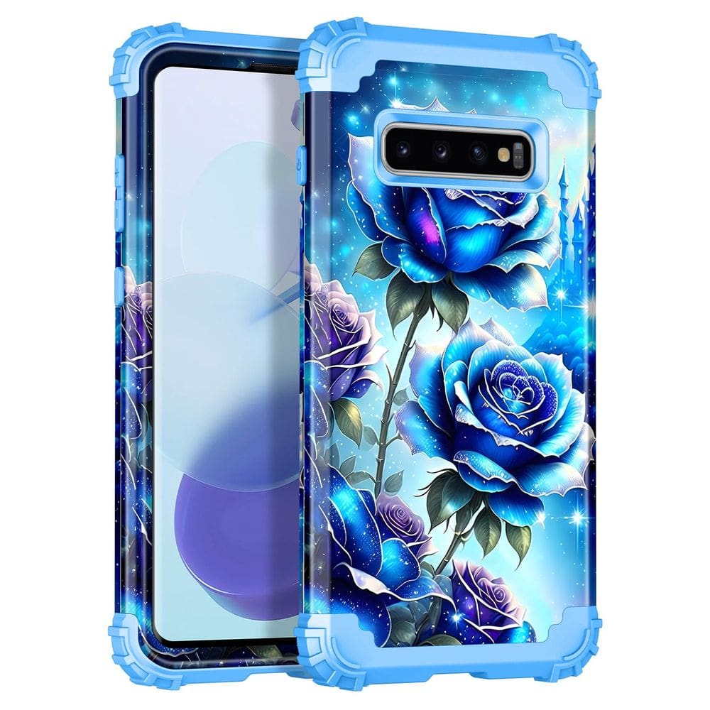 Capa Miqala para Samsung Galaxy S10 Plus 6,4", 3 camadas, azul e rosa