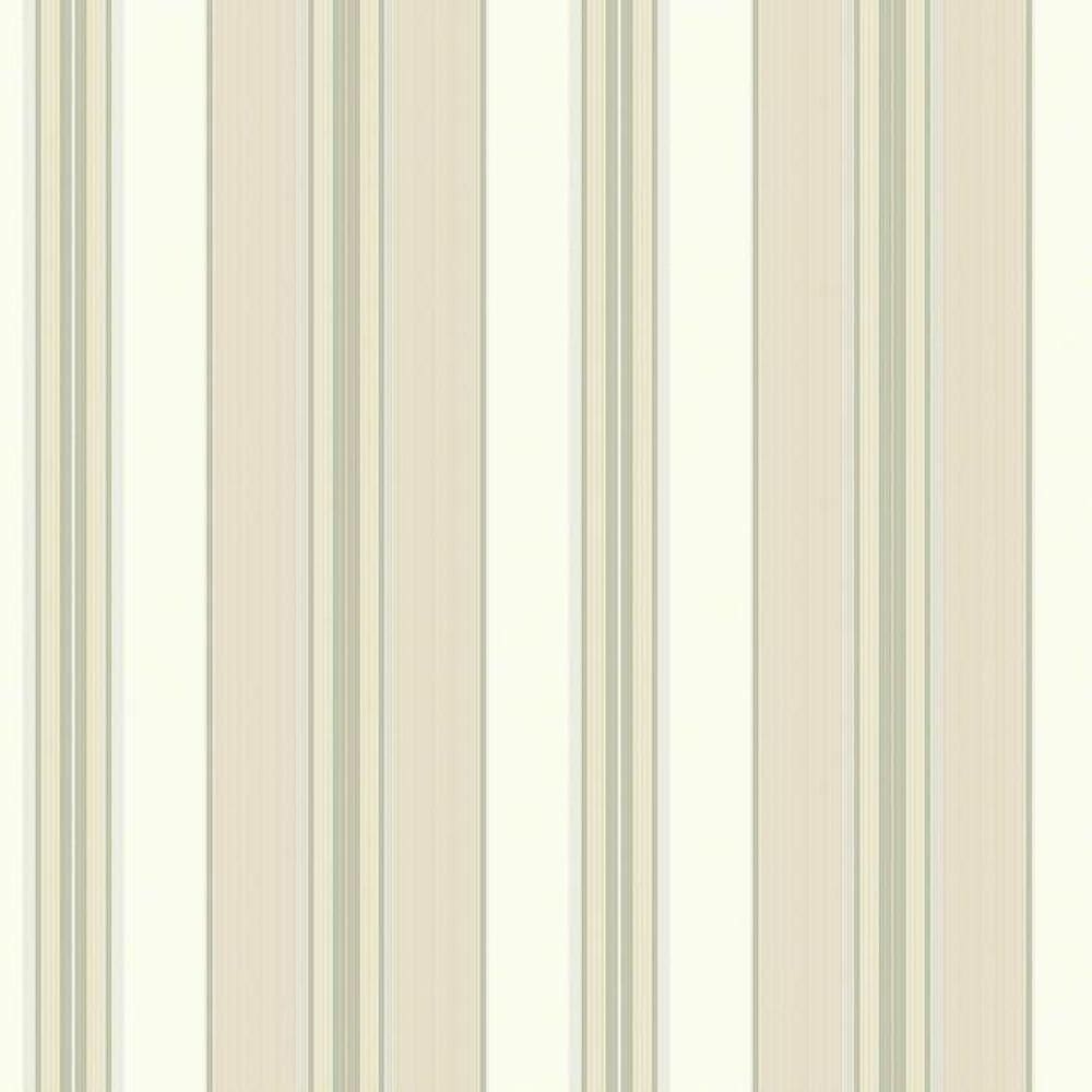 Papel De Parede Waverly Stripes Lovers Lane Bege-cinza Wa7783 Rolo 10m X 0,52m