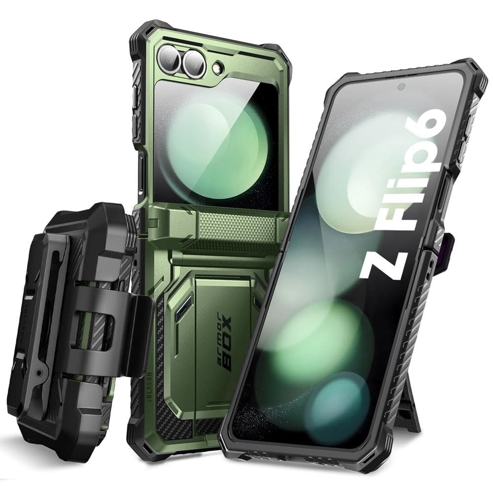 Capa de telefone i-Blason para Samsung Galaxy Z Flip 6 verde escuro