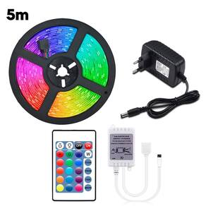 Fita Led Rgb 5M Brilho Neon C/Controle Colorido Digital