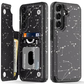 Capa LETO Luxury Flip Folio, carteira de couro Samsung S23 FE