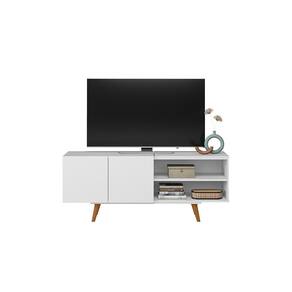 Rack Aldan Para Tv 55 2 Portas - Colibri - Branco Fosco Branco Fosco