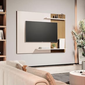 Painel Para Tv 50 Polegadas San Fernando Off White Ripado