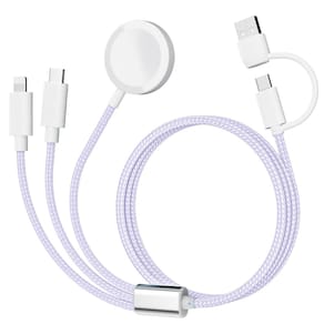 Cabo de carregamento Rose Tattoo Rapid Fast USB C Watch Phone Purple