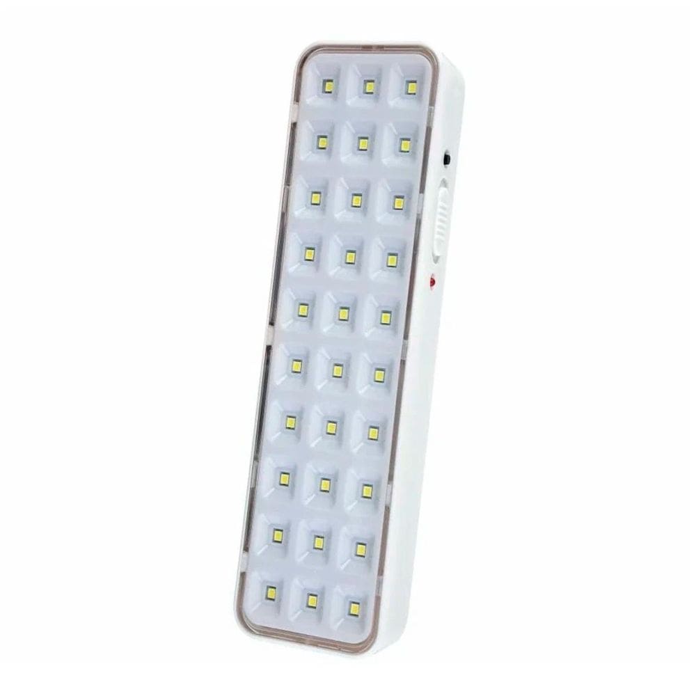 Luminária Emergência Branco Iluminação Recarregável Bivolt