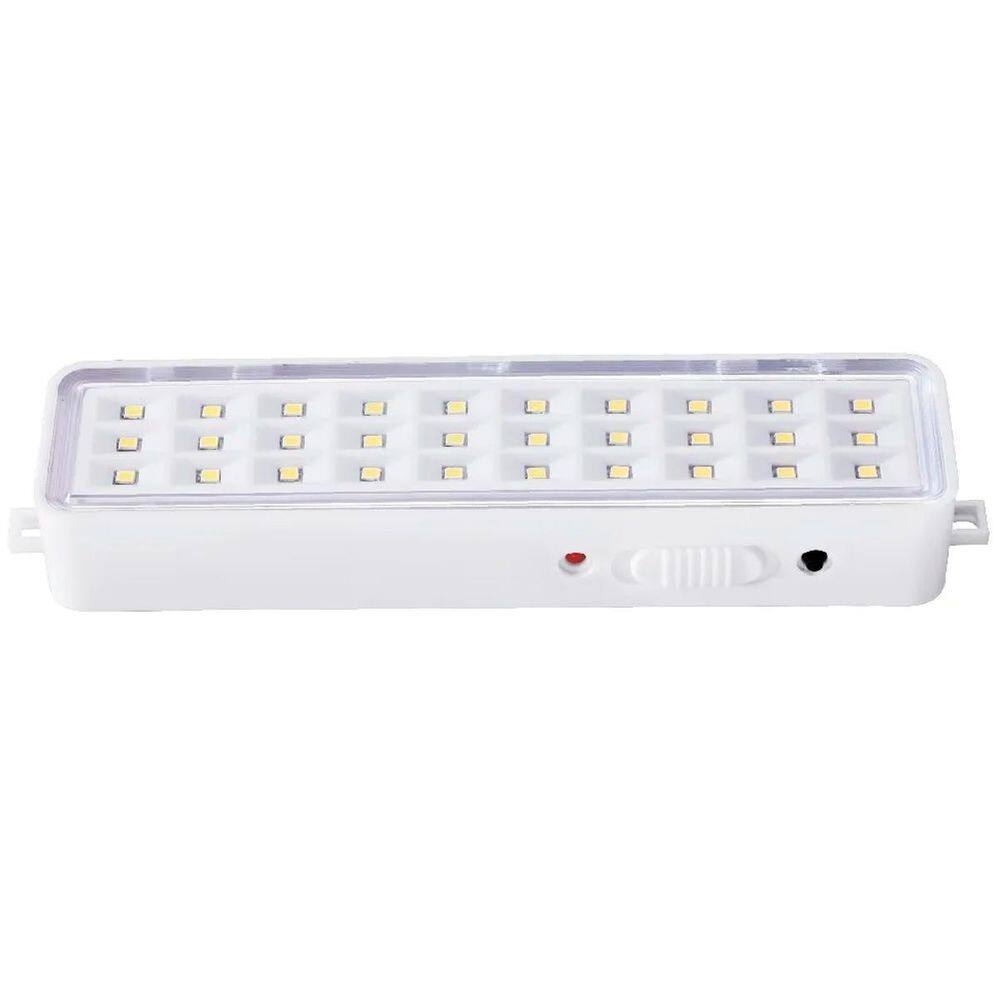 Luminária Emergência Branco 30 Leds Recarregável Iluminação