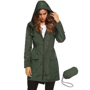 Capa de chuva feminina LOMON, embalável, leve, impermeável